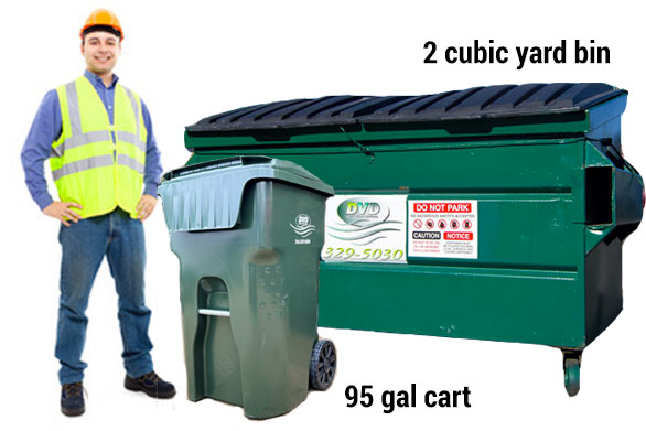 commercial 2 cubic yard organics bin