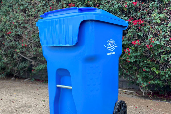 residential recycling blue carts